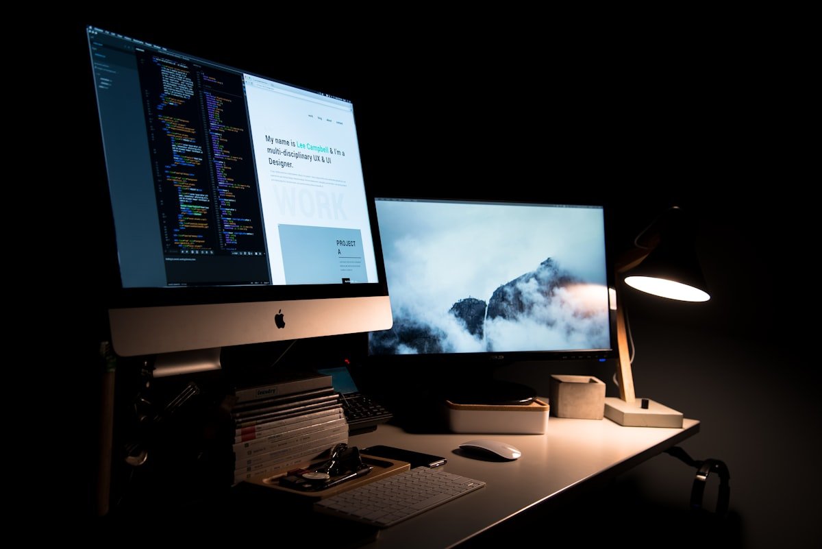 Website development on iMac